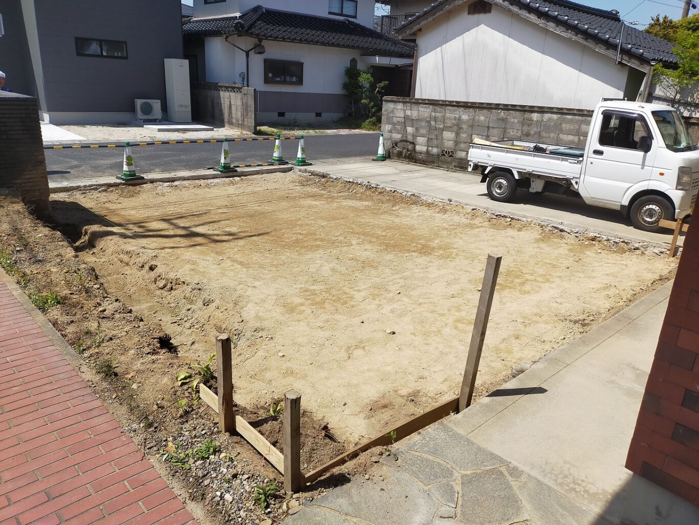 出雲市で庭じまい 整地