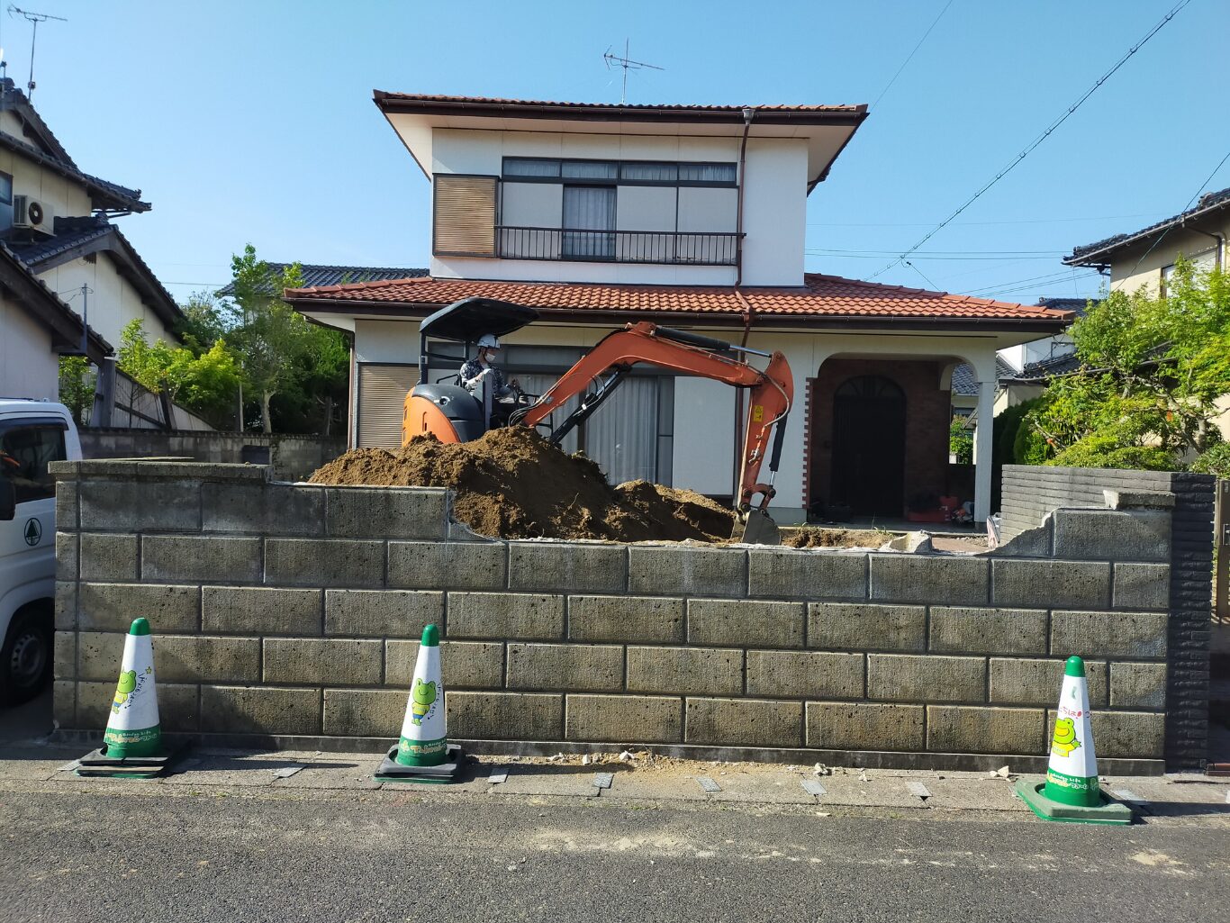 出雲市で庭じまい 構造物撤去