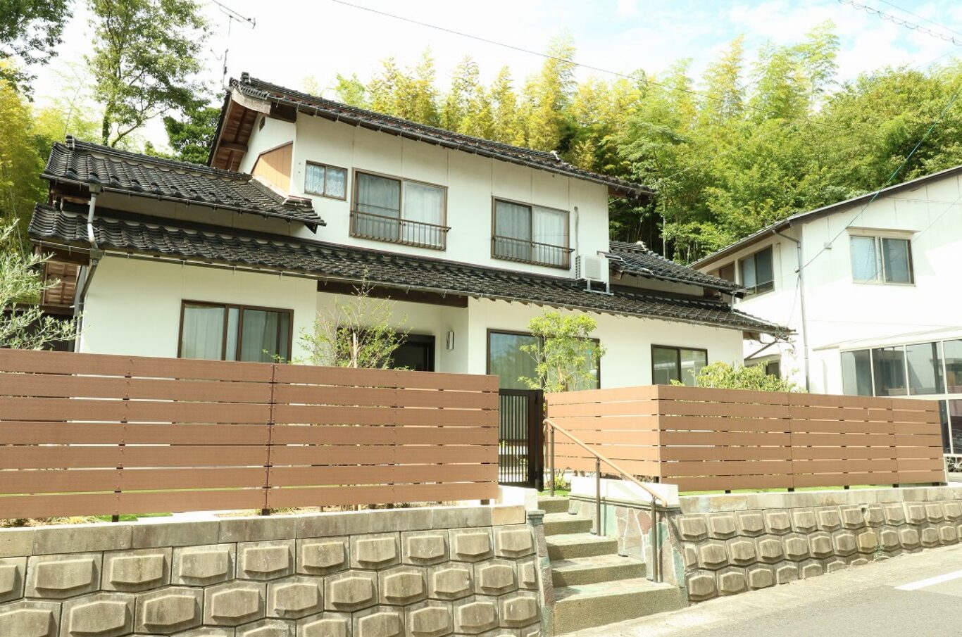 出雲市で庭じまい　生垣撤後
