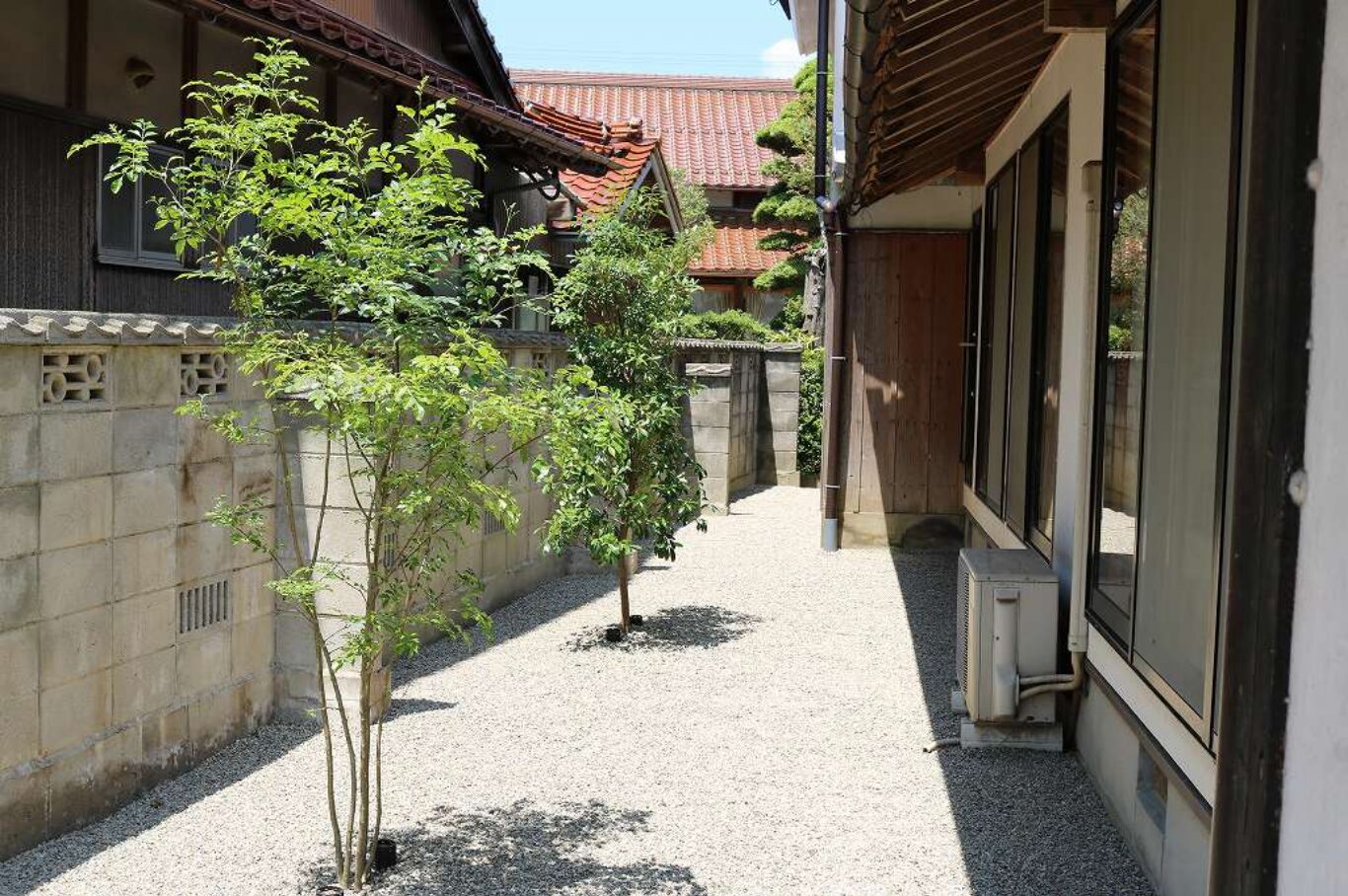 出雲市で庭じまい　防草